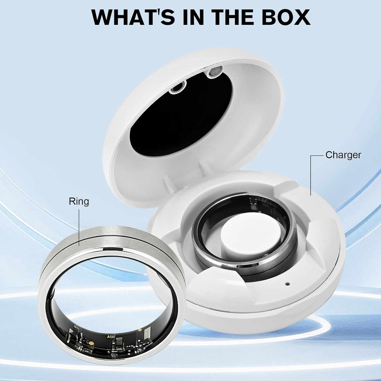 Smart Health Ring X1 Kit-Sleep Tracking Wearable - Heart Rate - Fitness Tracker - up to 5 Days of Battery Life-Ip68 Waterproof-No Subscription Fee for Ios and Android(X1-8#)