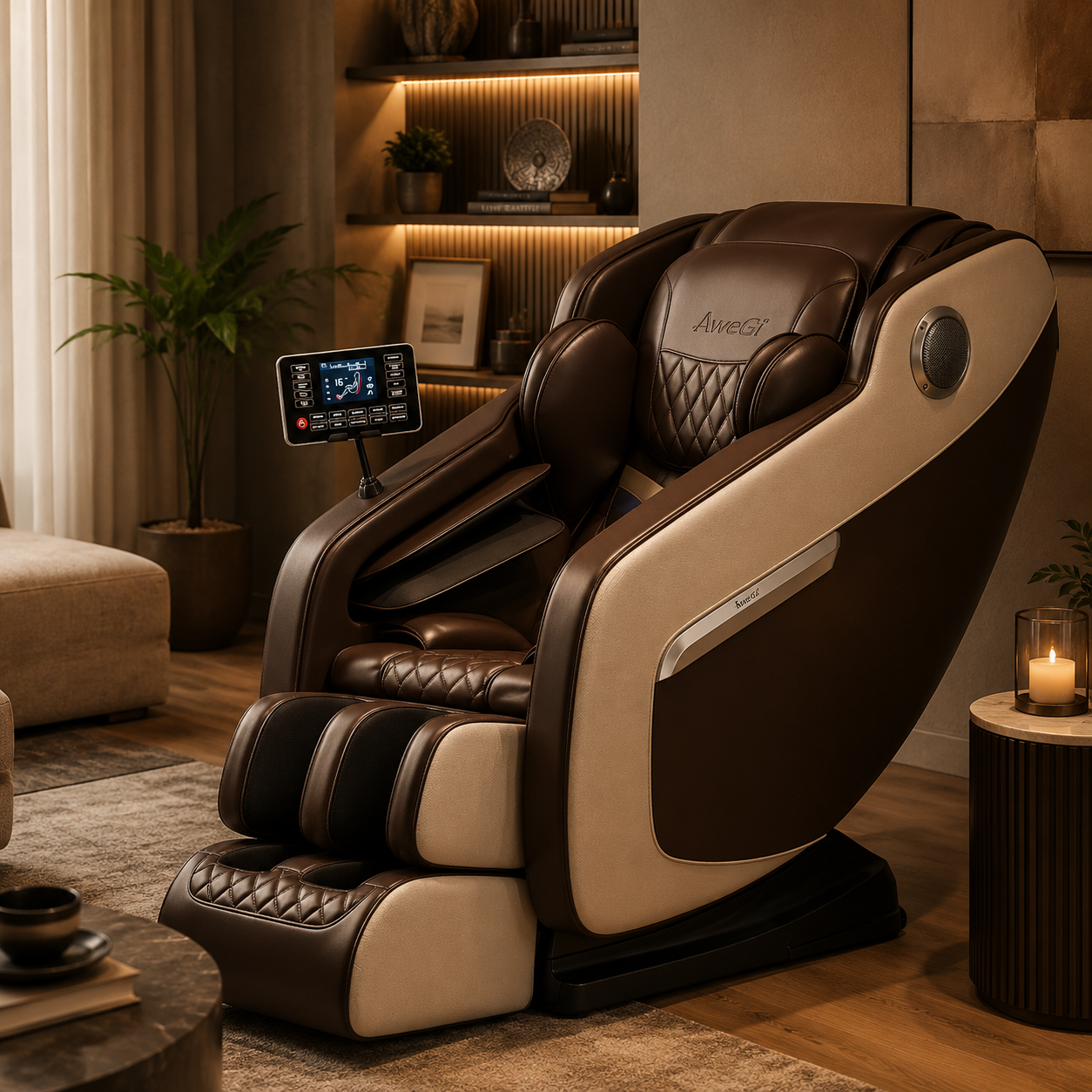 Full Body Massage Chair with Zero Gravity, Heated Back & Legs, 20 Airbags, Bluetooth, Shiatsu Recliner for Home