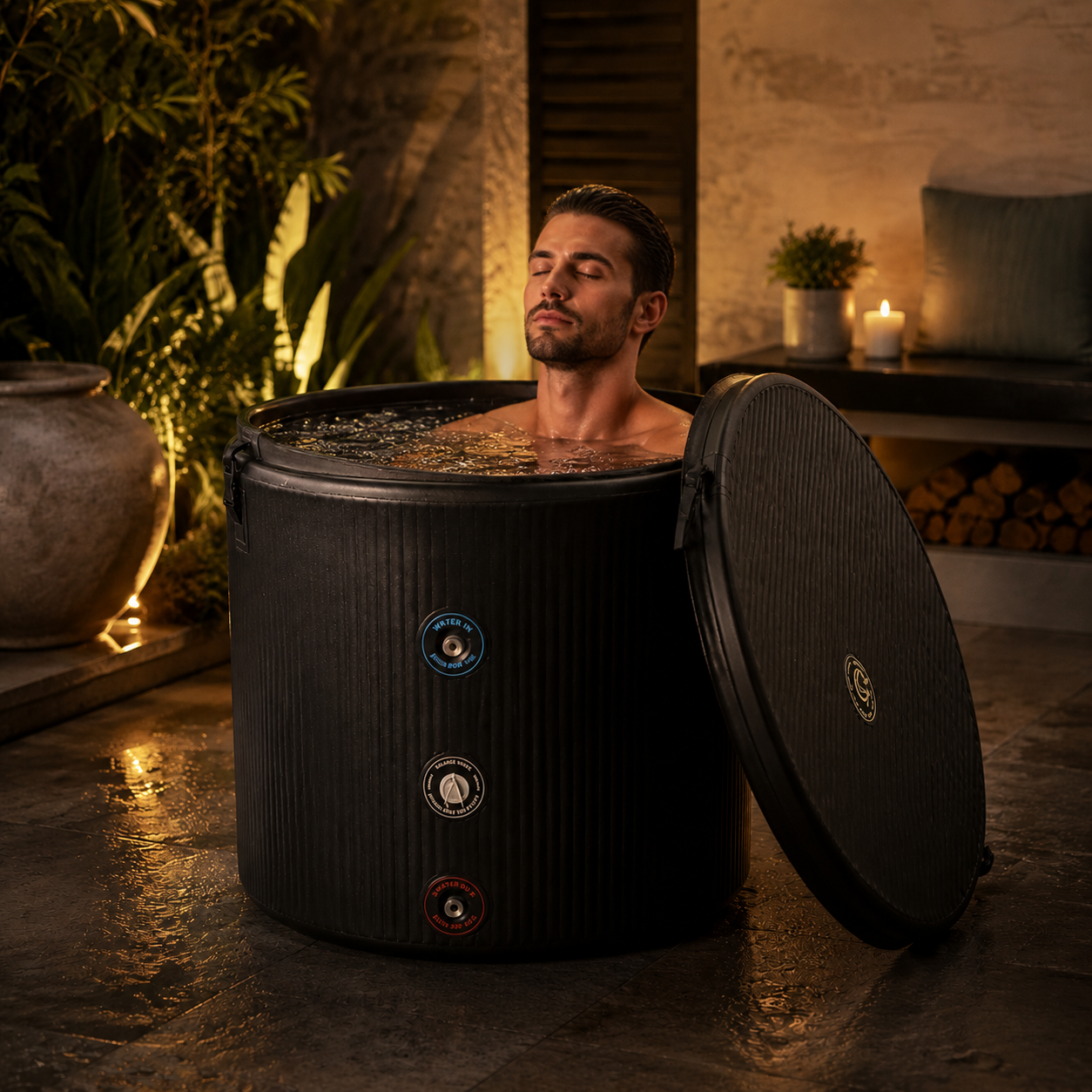Pro Elite Recovery 90Cm Ice Pod Ice Bath Therapy Inflatable DWF Cold Plunge Tub for 03Hp Water Chiller for Athletes