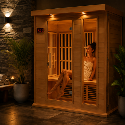 3 - Person FAR Infrared Sauna in Hemlock